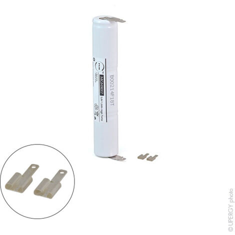 NX - Batterie eclairage secours 3xSC ST4 Faston 4.8mm (+2.8mm) 3.6V 1.6Ah