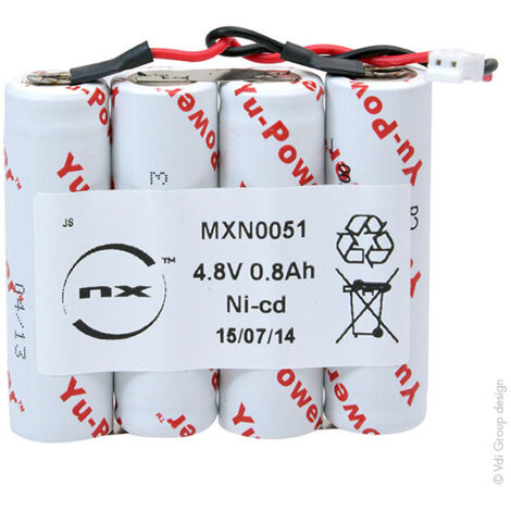 NX - Batterie eclairage secours 4x AA HT 4S1P ST1 4.8V 800mAh JST