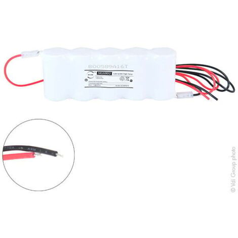 NX - Batterie eclairage secours 5xD ST1 + fils 6V 4Ah