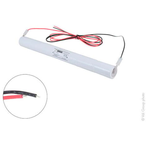 NX - Batterie eclairage secours 6xD ST4 + support + fils 7.2V 4Ah