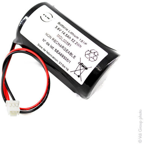 NX - Batterie lithium ER34615M 3.6V 14.5Ah Molex Sherlock