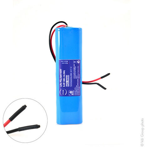 Batterie Lithium Fer Phosphate 2S2P IFR18650 + PCM (19.2Wh) UN38.3 6.4V 3Ah