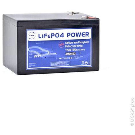 Bloc batterie rechargeable RS PRO 12.8V Lithium fer phosphate 12Ah ( Prix pour 1 )
