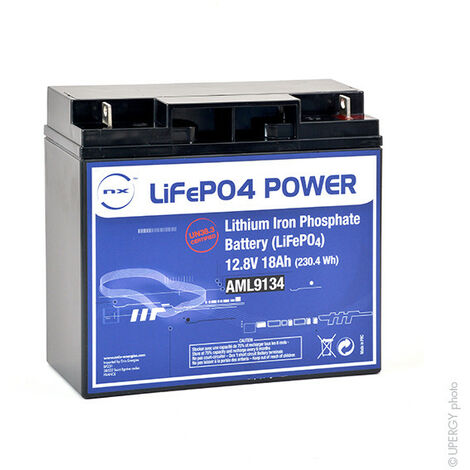 NX - Batterie Lithium Fer Phosphate NX LiFePO4 POWER UN38.3 (230.4Wh) 12V 18Ah M6-M