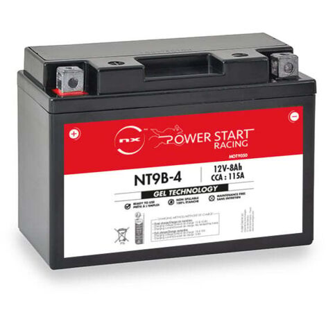 NX - Batterie moto Gel NT9B-4 / YT9B-BS / YT9B-4 12V 8Ah
