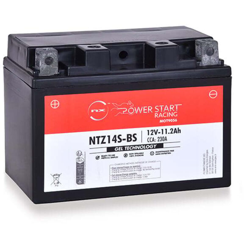 NX - Batterie moto Gel NTZ14S-BS / YTZ14S-BS 12V 11.2Ah