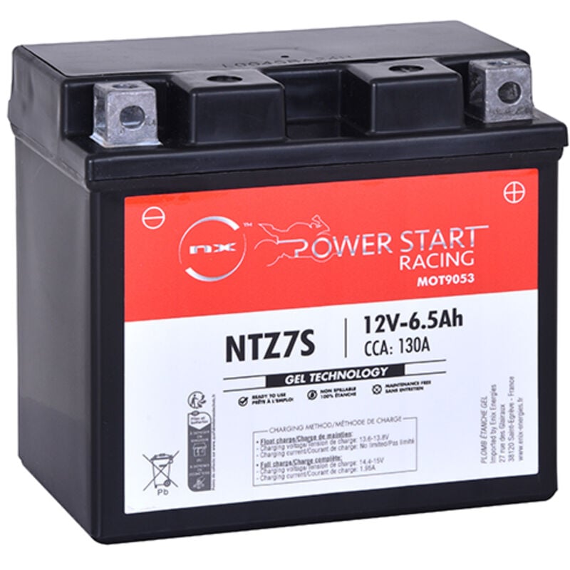 NX - Batterie moto Gel NTZ7S / YTZ7S 12V 6.5Ah