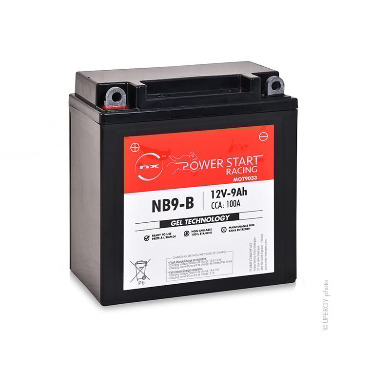NX - Batterie moto Gel YB9-B / 12N9-4B-1 / NB9-B 12V 9Ah