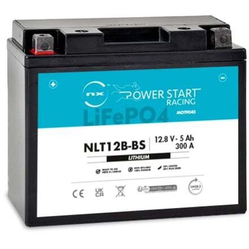 NX - Batterie moto Lithium YT12B-BS / NLT12B-BS 12.8V 5Ah