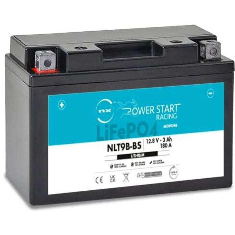 NX - Batterie moto Lithium YT9B-BS / YT7B-BS / NLT7B-BS 12.8V 3Ah