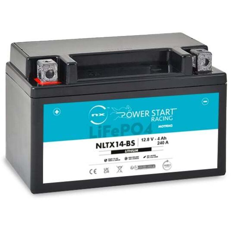 NX - Batterie moto Lithium YTX14-BS / NLTX14-BS 12.8V 4Ah