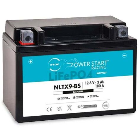 NX - Batterie moto Lithium YTX9-BS / NLTX9-BS 12.8V 3Ah 180 A