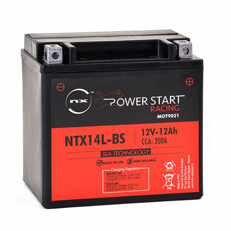 NX - Batterie moto YTX14L-BS / YTX16L-BS / NTX14L-BS 12V 12Ah