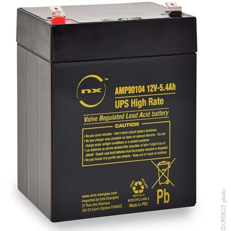 NX - Batterie onduleur (UPS) NX 5.4-12 UPS High Rate 12V 5.4Ah F6.35