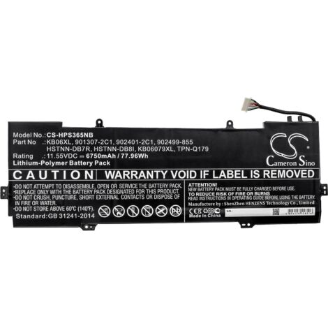 NX - Batterie ordinateur portable 11.55V 6750mAh - 901307-2C1902401-2C1902499-