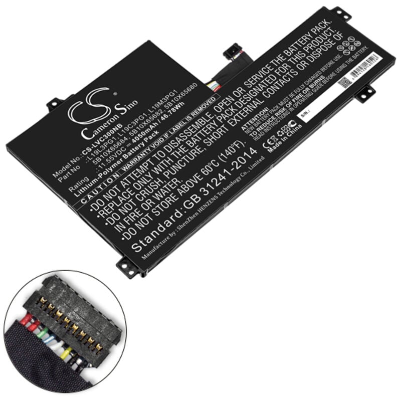 Batterie ordinateur portable compatible Lenovo 11.55V 4050mAh - 5B10Q13164 - NX