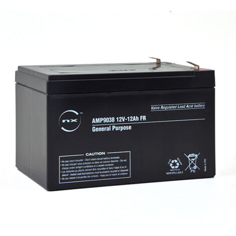 NX – Batterie plomb AGM 12V 12Ah – Technologie étanche pour systèmes d'alarme et stockage d'énergie – Dimensions 151x98x95mm - NX 12-12