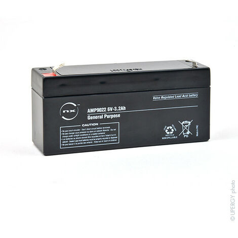 NX - Batterie plomb AGM NX 3.2-6 General Purpose 6V 3.2Ah F4.8
