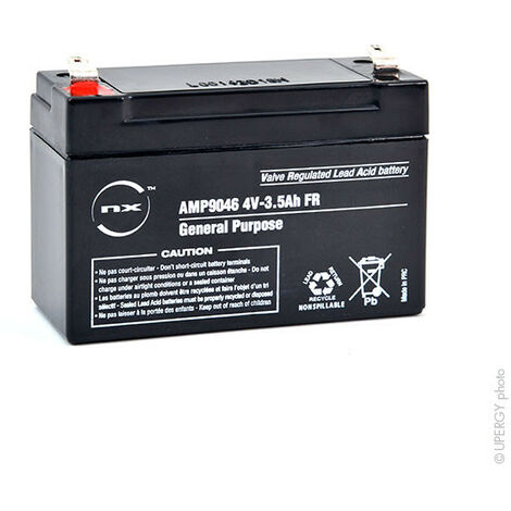 NX - Batterie plomb AGM NX 3.5-4 General Purpose FR 4V 3.5Ah F4.8