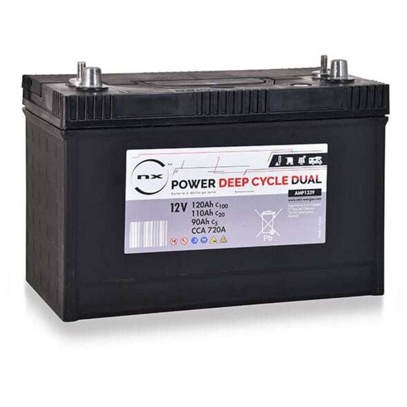 Batterie traction Power Deep Cycle dual 12V 110Ah - NX