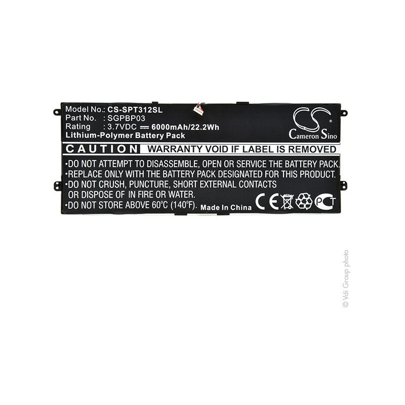 NX - Batterie tablette 3.7V 6000mAh - SGPBP03SGPBP04