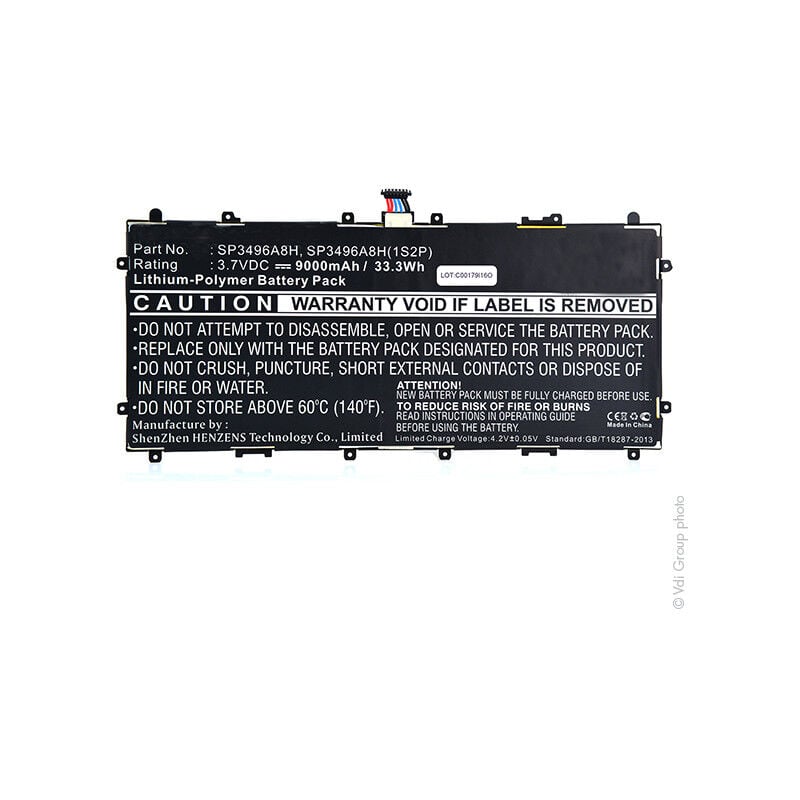 NX - Batterie tablette 3.7V 8000mAh - SP3496A8HSP3496A8HSP3496A8H(1S2P)SP3496