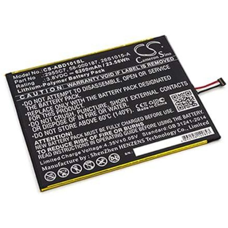 NX - Batterie tablette compatible Amazon 3.8V 6200mAh - 26S1015-A58-000187
