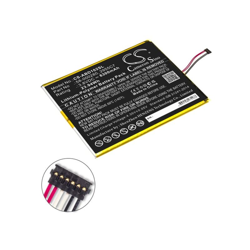 Nx ™ - nx - Batterie tablette compatible Amazon 3.8V 6300mAh - 2955C758-000280