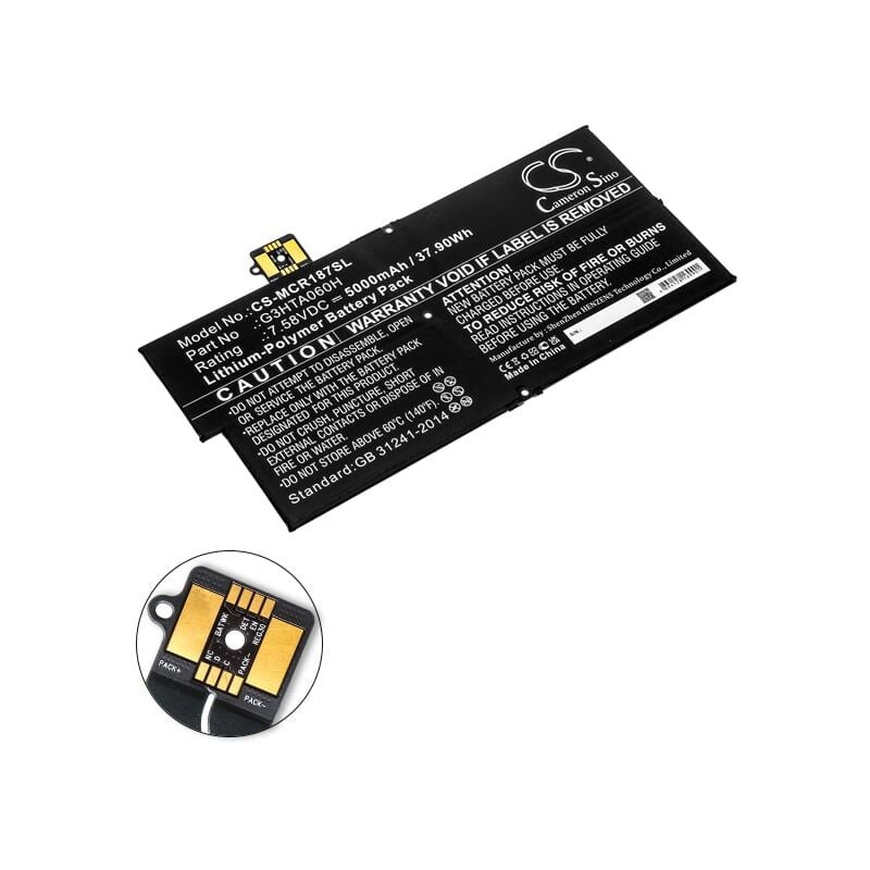 NX - Batterie tablette compatible Microsoft 7.58V 5000mAh - G3HTA060H