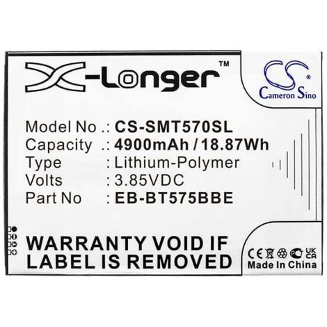 NX - Batterie tablette compatible Samsung 3.85V 4900mAh - EB-BT575BBEGH43-05039