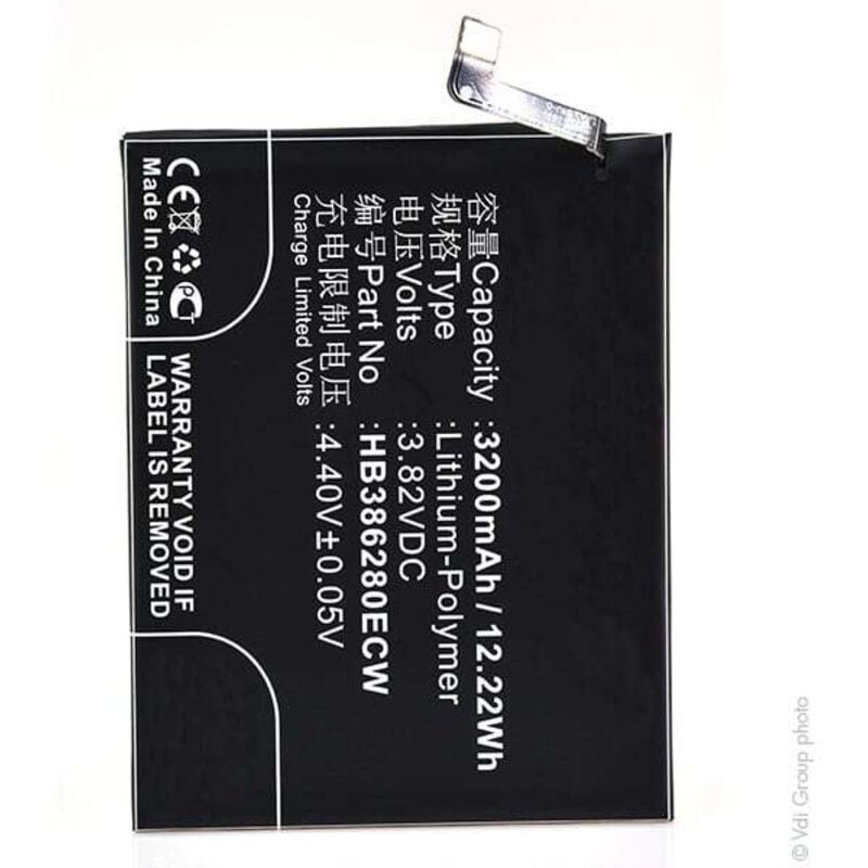 Batterie téléphone, smartphone, gsm pour Huawei 3.82V 3200mAh - HB386280ECW - NX