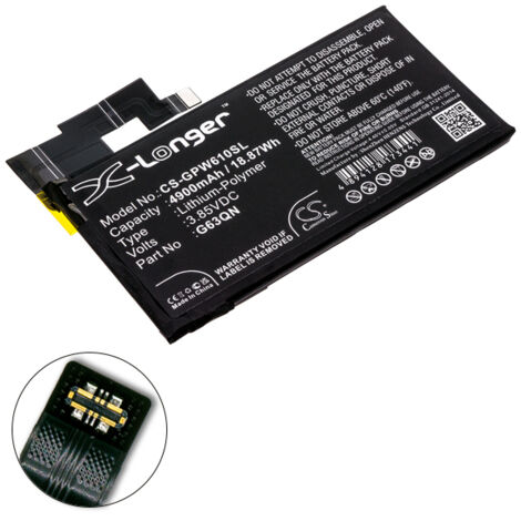 NX - Batterie téléphone, smartphone, GSM pour Google 3.85V 4900mAh - G63QN