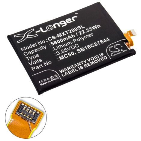 NX - Batterie téléphone, smartphone, GSM pour Lenovo 3.85V 5800mAh - MC50SB18C87844