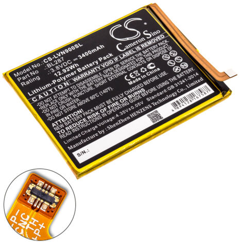 NX - Batterie téléphone, smartphone, GSM pour Lenovo 3.8V 3400mAh - BL287
