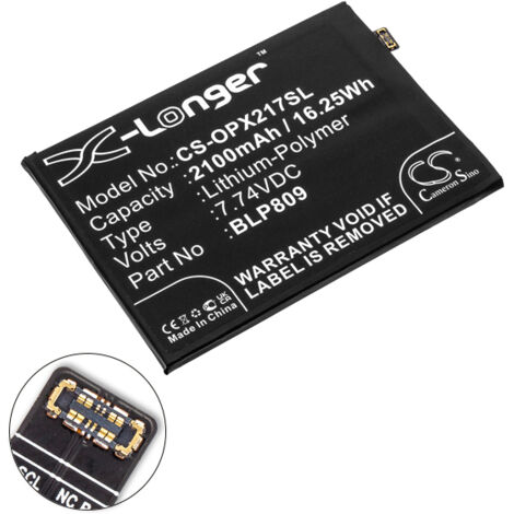 NX - Batterie téléphone, smartphone, GSM pour Oppo 7.74V 2100mAh - BLP809