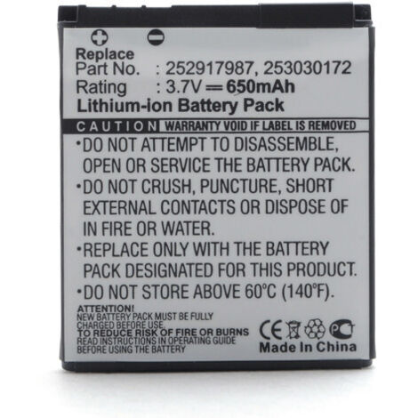 NX - Batterie téléphone, smartphone, GSM pour Sagem 3.7V 650mAh - 252917987253030172