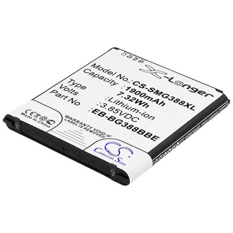 NX - Batterie téléphone, smartphone, GSM pour Samsung 3.85V 1900mAh - EB-BG388BBEEBBG38