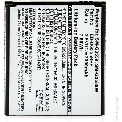 NX - Batterie téléphone, smartphone, GSM pour Samsung 3.8V 2000mAh - EB-BG355BBE