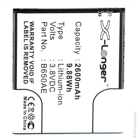 NX - Batterie téléphone, smartphone, GSM pour Samsung 3.8V 2600mAh - B650ACB650AE
