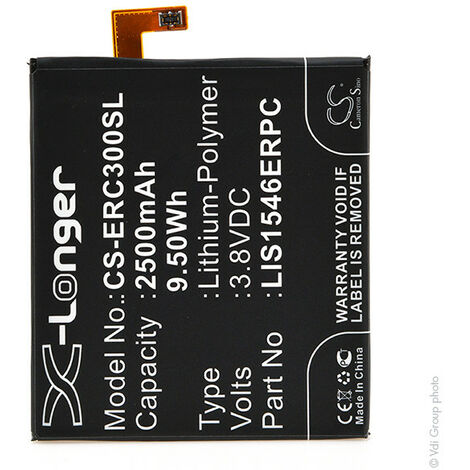 NX - Batterie téléphone, smartphone, GSM pour Sony Ericsson 3.8V 2500mAh - LIS1546ERPC