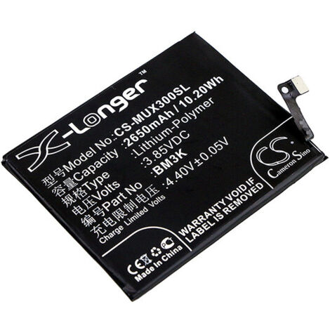 NX - Batterie téléphone, smartphone, GSM pour Xiaomi 3.85V 2650mAh - BM3K