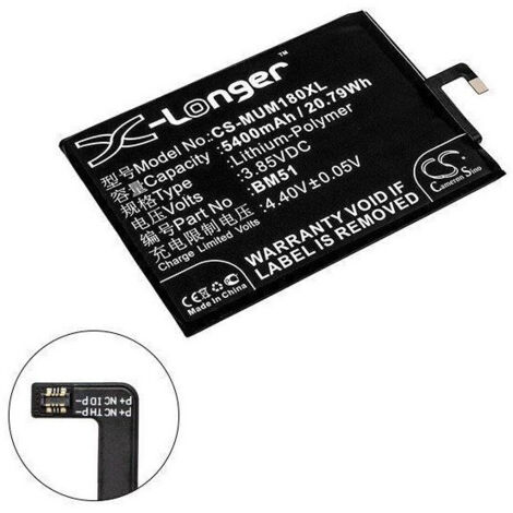 NX - Batterie téléphone, smartphone, GSM pour Xiaomi 3.85V 5400mAh - BM51