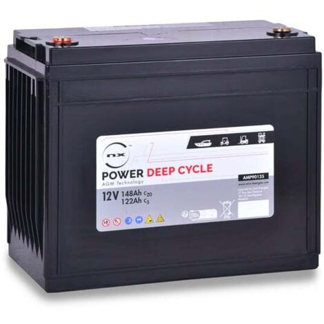 NX - Batterie traction NX Power Deep Cycle AGM 12V 148Ah M8-F