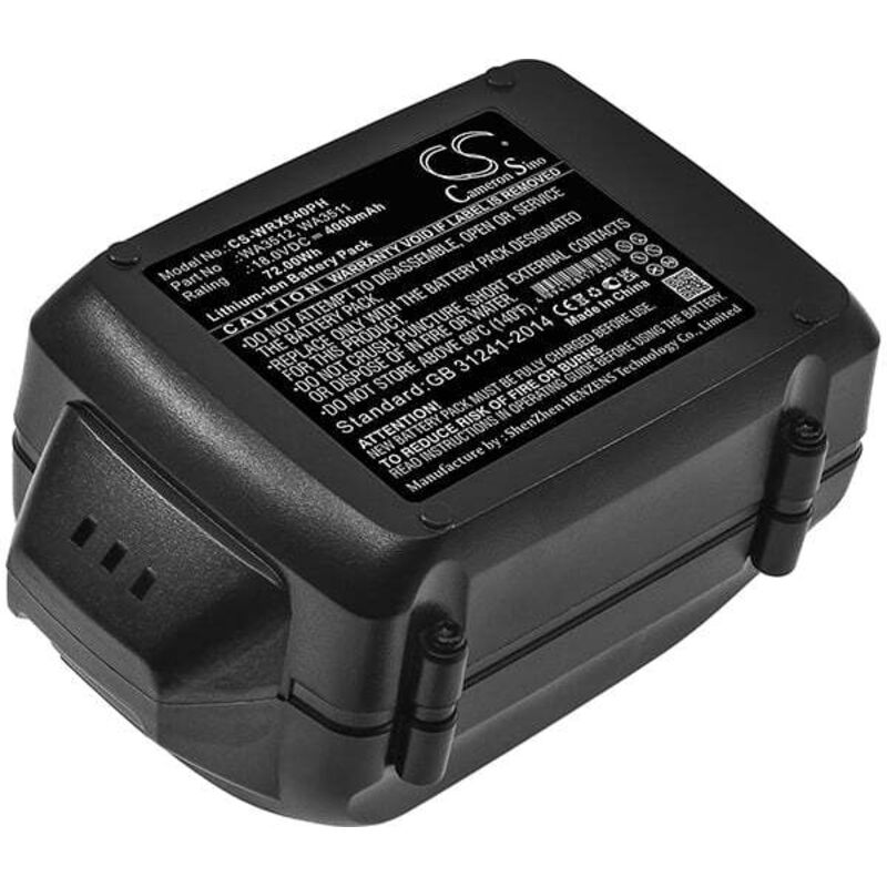 NX - Batterie visseuse, perceuse, perforateur, ... compatible universelle Worx Po 18V 4Ah -