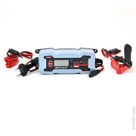 NX - Chargeur plomb/LiFePO4 LCD NX 6V/12V 0,8A/3,8A - pinces crocodiles + prise Anderson