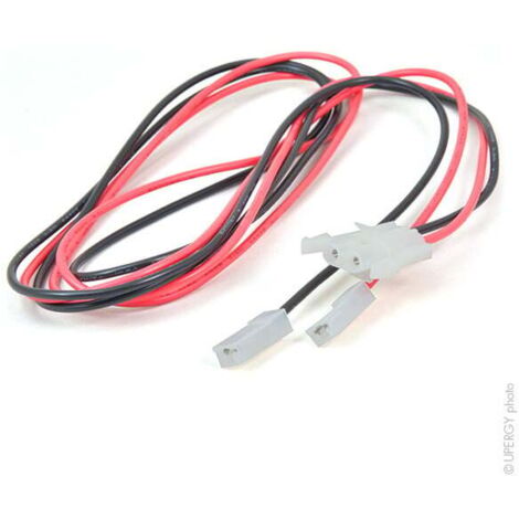 NX - Faston 4.8mm femelle + fils+ connecteur AMP (lot de fils rouge + noir)