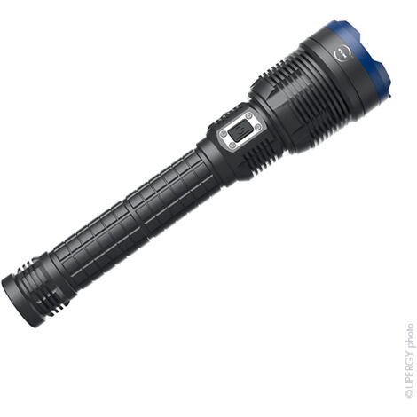 NX – Lampe torche aluminium rechargeable 8000 lumens – LED COB – Éclairage puissant pour chantiers humides – Autonomie prolongée