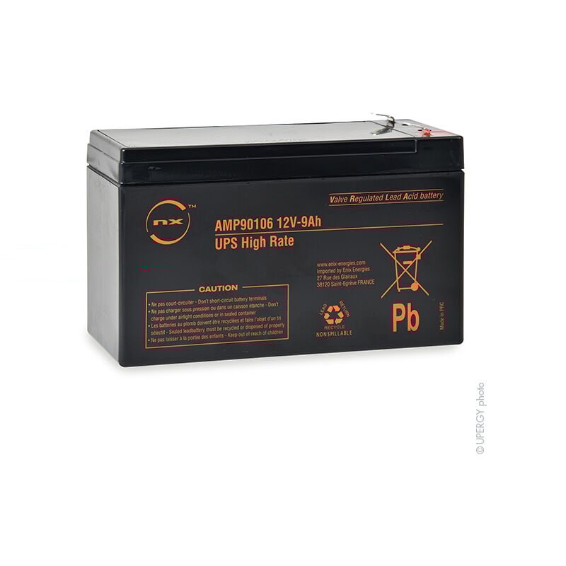NX - Batterie onduleur (ups) 9-12 ups High Rate 12V 9Ah F6.35