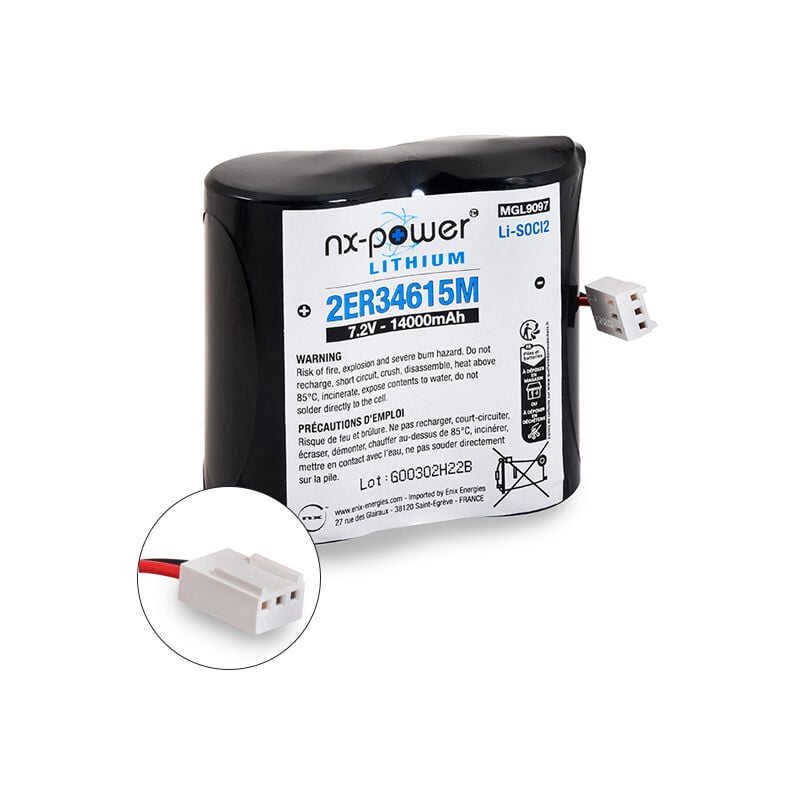 NX - Pile alarme BATLI02 7.2V 13Ah Molex