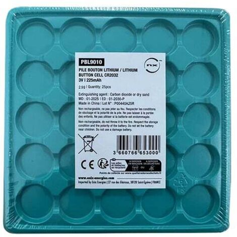 NX - Pile bouton lithium CR2032 3V 225mAh